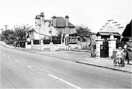Higher Road - Garage & shop near the Leathers Lane junction